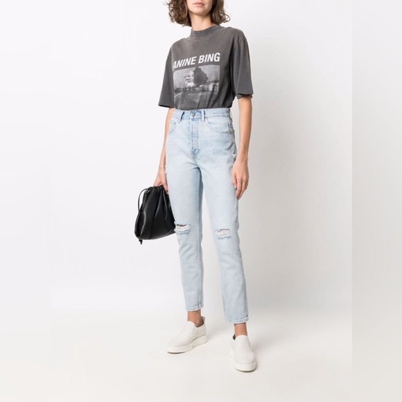 $229 ANINE BING SONYA JEANS REDONE LEVIS FREE PEOPLE MOTHER SUPERIOR CANDICE 27 - Picture 3 of 11